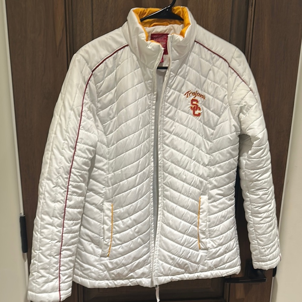 USC Women's White Quilted Jacket